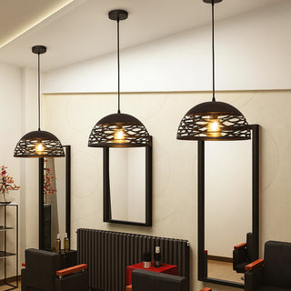 Lampadario a sospensione in metallo traforato contemporaneo E27