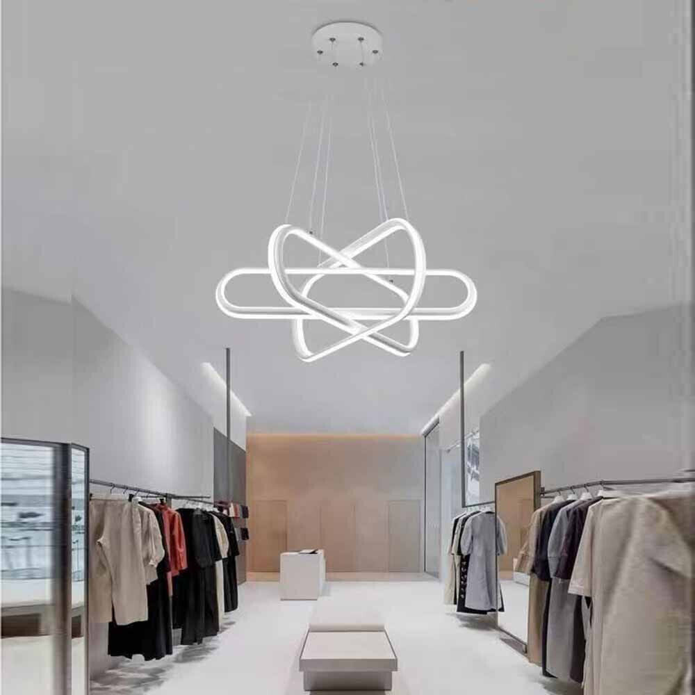 Lampadario led moderno bianco lampada soggiorno a sospensione 94 watt luce bianca fredda 6500k calda 3000k naturale 4000k