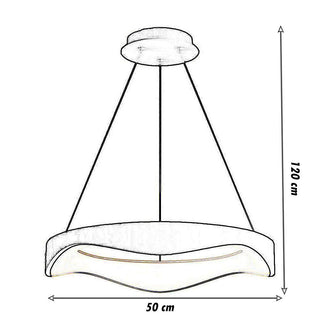 Lampadario led a onda 38 watt 3 colorazione di luce 6500k 3000k 4000k