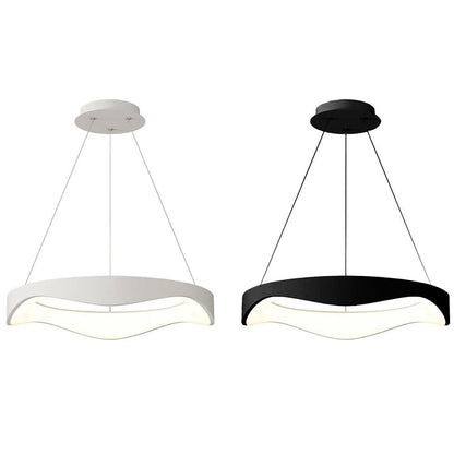 Lampadario a sospensione a led a onda 38 watt ultra moderna tre colorazione di luce fredda 6500k calda 3000k naturale 4000k