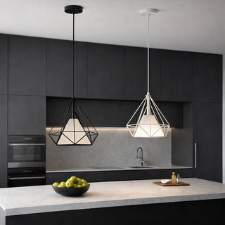 Lampadario da soffitto pendente a sospensione a forma di diamante E27