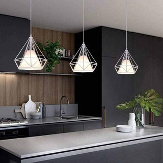 Lampadario da soffitto pendente a sospensione a forma di diamante E27