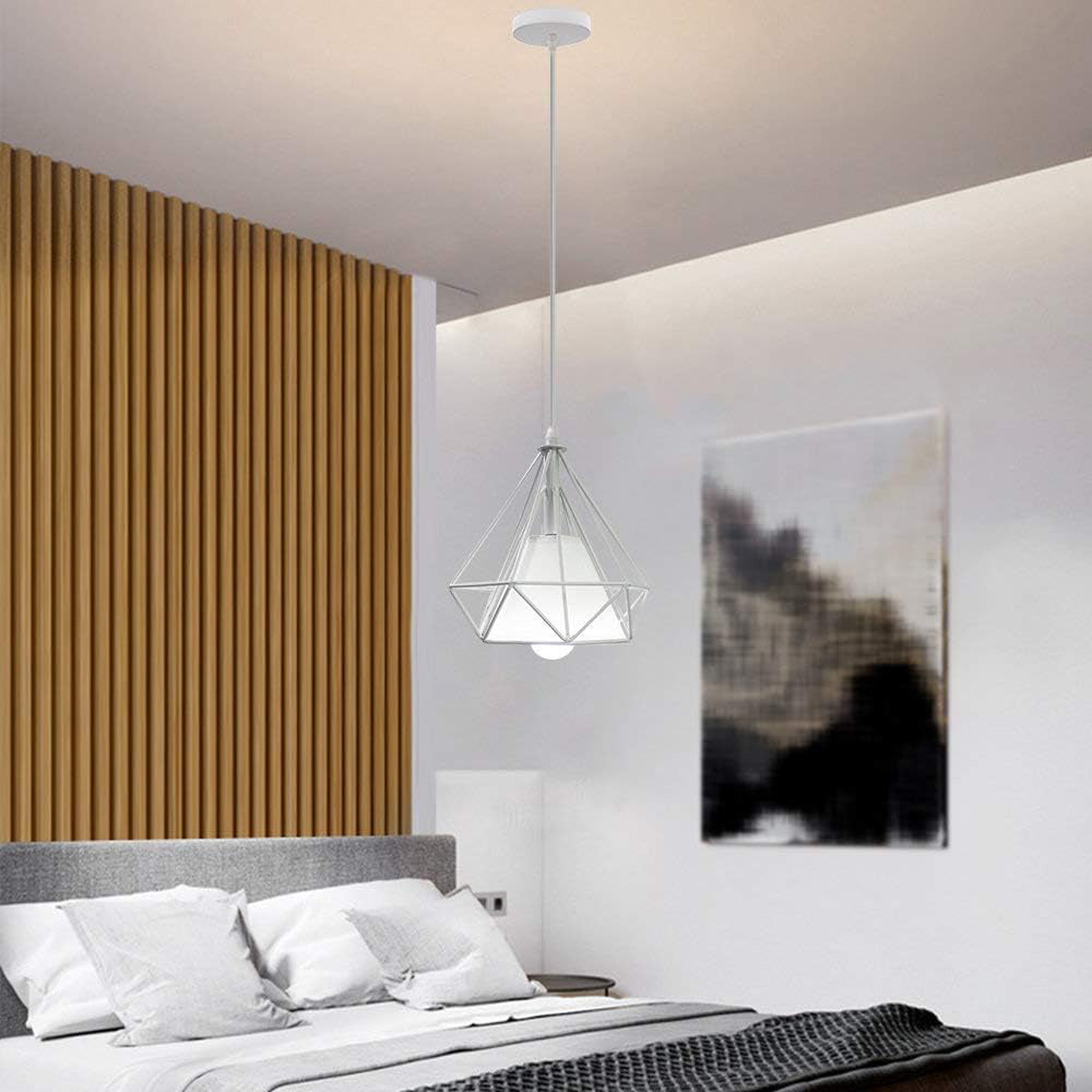 Lampadario da soffitto pendente a sospensione a forma di diamante con portalampada E27