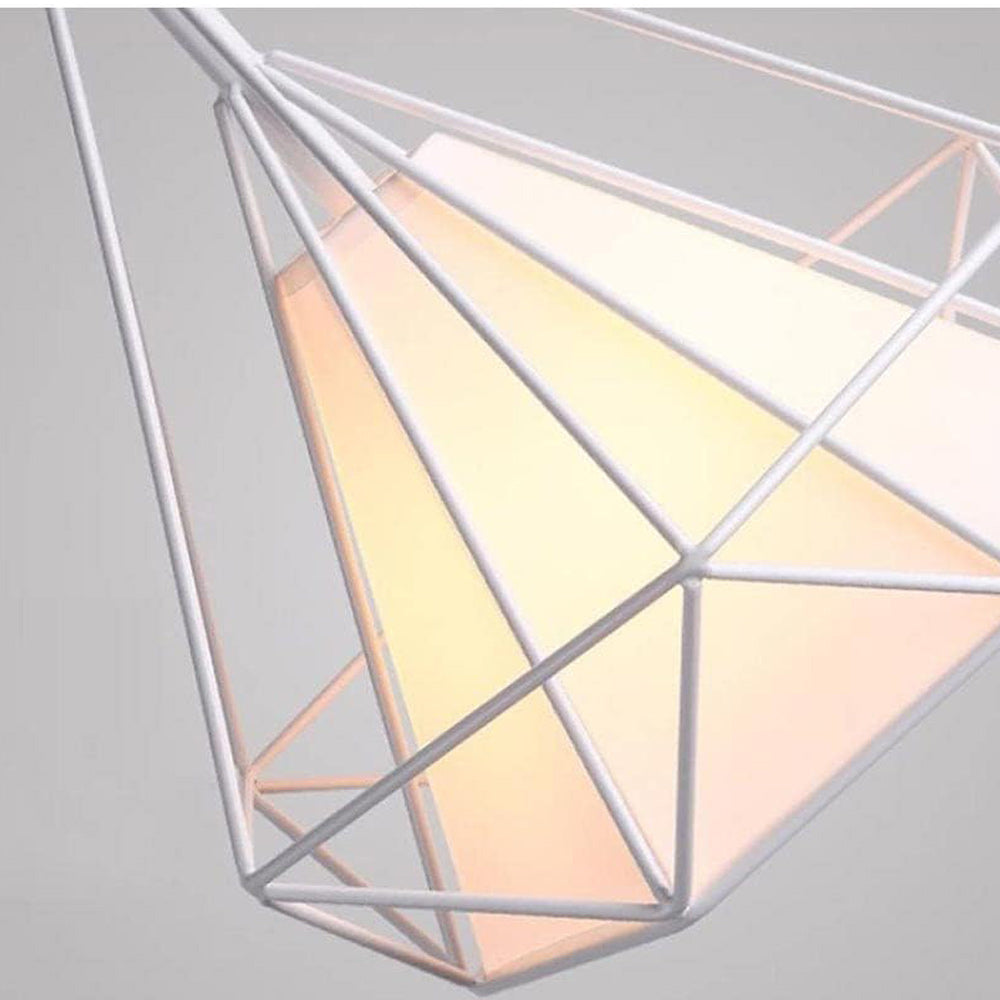 Lampadario da soffitto pendente a sospensione a forma di diamante con portalampada E27