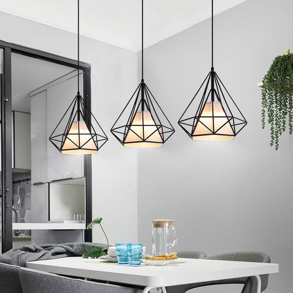 Lampadario da soffitto pendente a sospensione a forma di diamante con portalampada E27