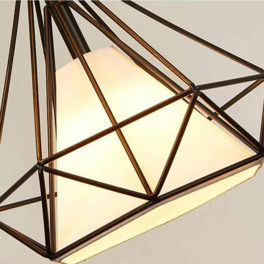 Lampadario da soffitto pendente a sospensione a forma di diamante con portalampada E27