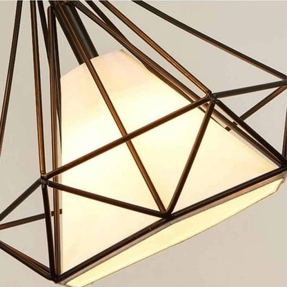 Lampadario da soffitto pendente a sospensione a forma di diamante con portalampada E27