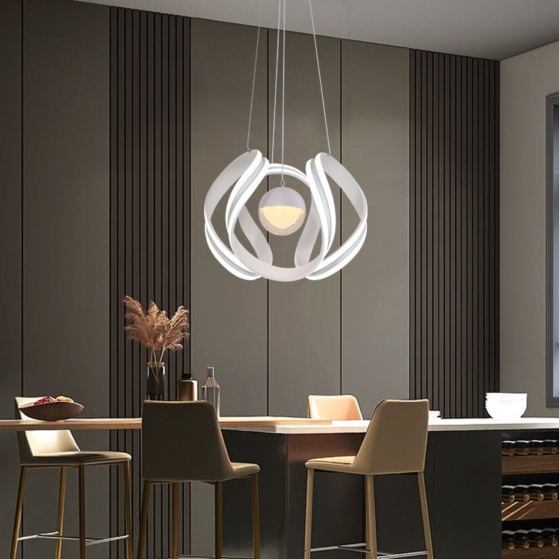 Lampadario a sospensione a led 78 watt con sfera con brillantini glitter tecnologia CCT switch