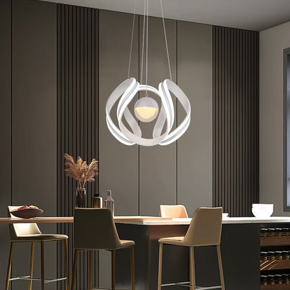 Lampadario a sospensione a led 78 watt con sfera con brillantini glitter tecnologia CCT switch