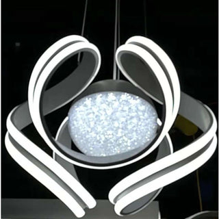 Lampadario led 78 watt con sfera con glitter tecnologia CCT switch