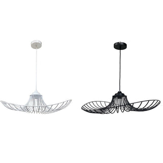 Lampadario a cappello con paralume in metallo E27 lampada decorativa