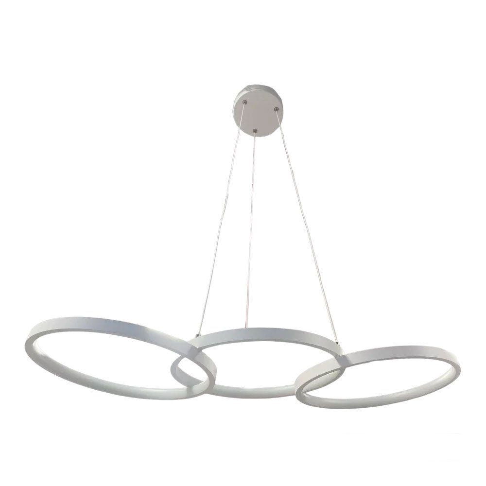 Lampadario a led 45 watt lampada moderna a sospensione tre cerchi luce fredda 6500k calda 3000k naturale 4000k