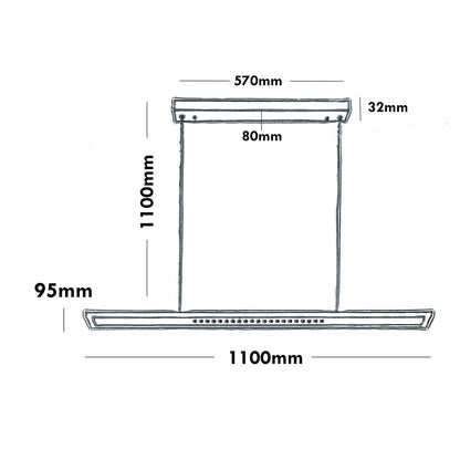 Lampadario a led 70 watt a sospensione bianco lampada dimmerabile con telecomando 3 colorazione di luce