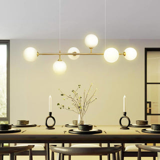 Lampadario a sospensione 6 sfere lampada decorativa bronzo attacco G9