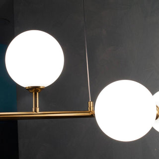 Lampadario a sospensione 6 sfere lampada decorativa bronzo attacco G9