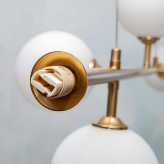 Lampadario a sospensione 6 sfere lampada decorativa bronzo attacco G9