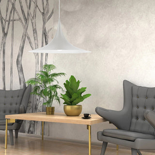 Lampadario contemporaneo nordico in metallo bianco nero attacco E27