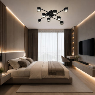 Plafoniera design moderna 8 Luci GX53 tecnologia CCT-Switch 12 watt