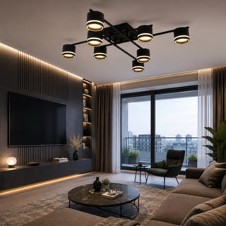 Plafoniera design moderna 8 Luci GX53 tecnologia CCT-Switch 12 watt