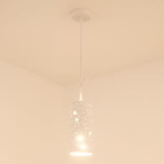 Lampadario in ceramica traforata da tavolo punto luce attacco E27