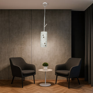 Lampadario in ceramica traforata da tavolo punto luce attacco E27