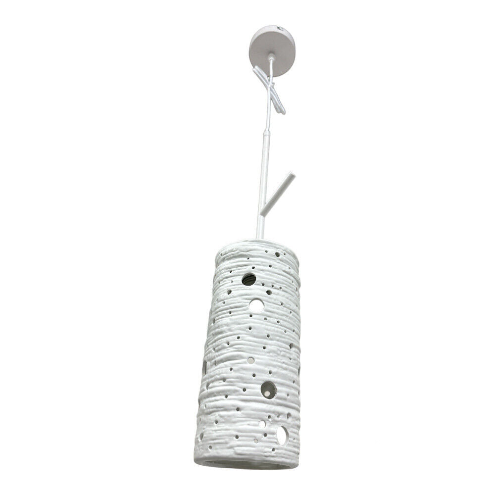 Lampadario in ceramica traforata lampada pendente E27 da tavolo punto luce illuminazione soggiorno camera da letto