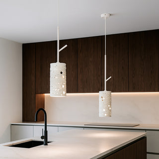 Lampadario in ceramica traforata da tavolo punto luce attacco E27