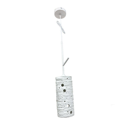 Lampadario in ceramica traforata lampada pendente E27 da tavolo punto luce illuminazione soggiorno camera da letto