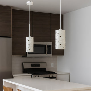 Lampadario in ceramica traforata da tavolo punto luce attacco E27
