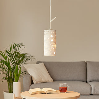 Lampadario in ceramica traforata da tavolo punto luce attacco E27