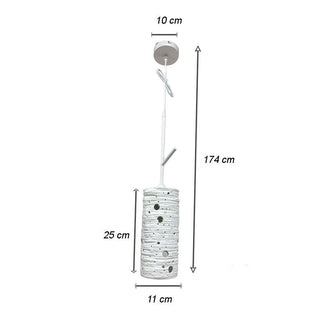 Lampadario in ceramica traforata da tavolo punto luce attacco E27