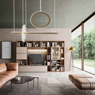 Lampadario led oro 80 watt cristalli in acrilico luce 6500k 4000k