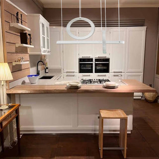 Lampadario led bianco 80 watt cristalli in acrilico luce 6500k 4000k