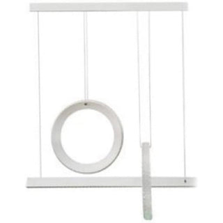 Lampadario led bianco 80 watt cristalli in acrilico luce 6500k 4000k