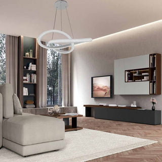 Lampadario led cristallo intrecciato 40 watt a luce 6500k 3000k 4000k