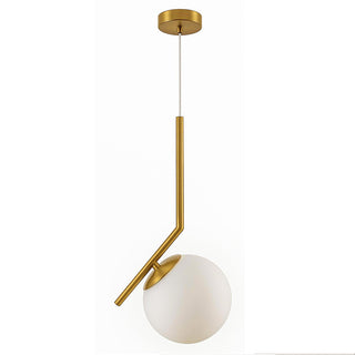 Lampadario a sospensione in metallo bronzo con sfera bronzo attacco G9