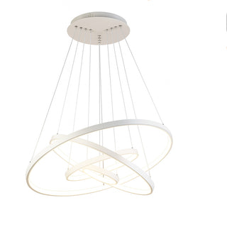 Lampadario LED 86W 4 cerchi tecnologia CCT installabile in vari modi