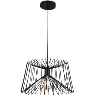 Lampadario sospensione in metallo nero stilo industriale attacco E27