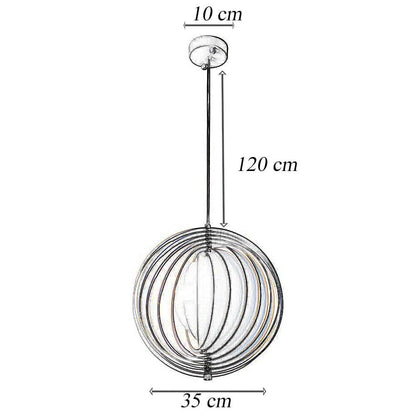 Lampadario a sospensione decorativo lampada in 3d in metallo attacco e27 arredo casa cucina soggiorno camera