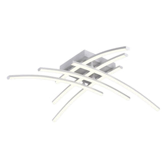 Plafoniera lampadario led da soffitto 38W con 6 fasce curve CCT