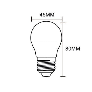 Lampadina led a sfera 6 watt E27 luce fredda calda naturale