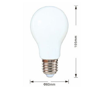 Lampadina led filamento opaca 8 watt E27 luce fredda calda naturale