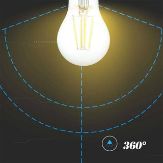 Lampadina led filamento vetro E27 4 watt luce 6500k 3000k 4000k A60