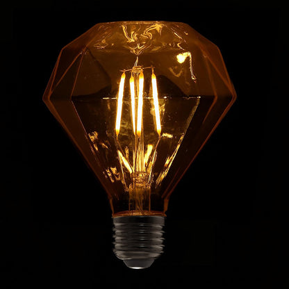 Lampadina led a filamento vintage retro e27 4 watt lampada decorativa ambra diamante 350 lumen