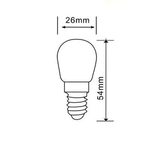 Lampadina led con attacco E14 2 watt per frigorifero e cappa