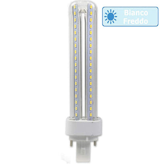 Lampadina led tubolare G24 15W 2pin luce 6500k 3000k 4000k risparmio