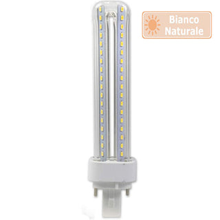 Lampadina led tubolare G24 15W 2pin luce 6500k 3000k 4000k risparmio