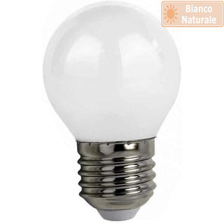 Lampadina led filamento opaca 4 watt G45 E27  luce 6500k 2700k 4000k