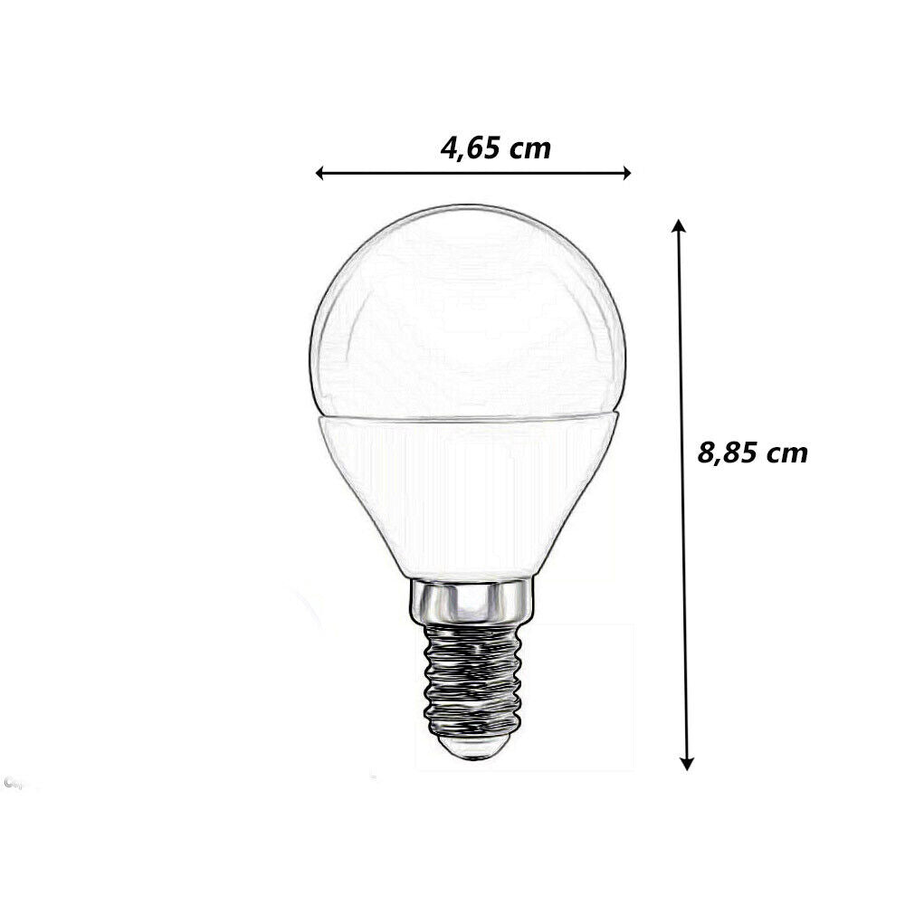 Lampadina led a globo G45 attacco E14 9 watt lampada luce fredda 6500k calda 3000k naturale 4000k