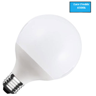 Lampadina led a sfera 18 watt E27 G95 luce fredda calda naturale